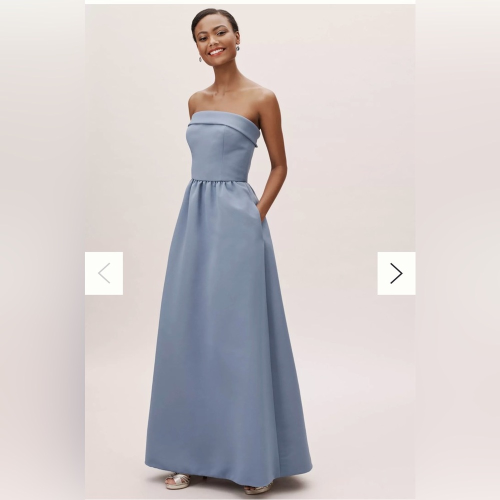 Blue Strapless Dress